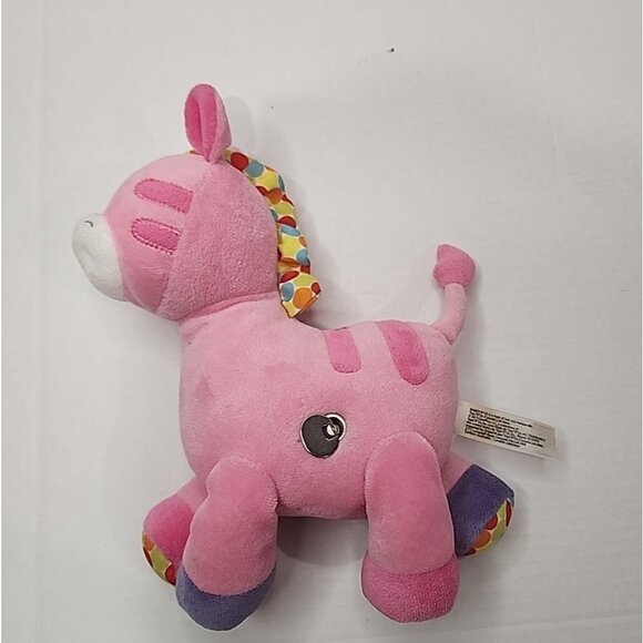Musical ROCKABYE BABY Pink Zebra Windup soft Plush toy plays music Babies R Us - Picture 4 of 4